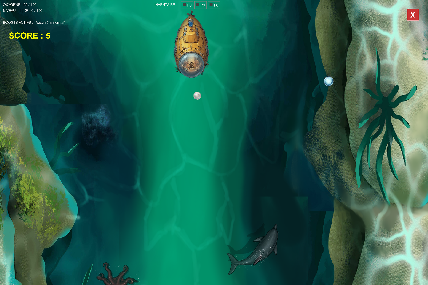 Capture d'écran 1 du projet Abyssal Shmup - Projet Programmation ESIR 1